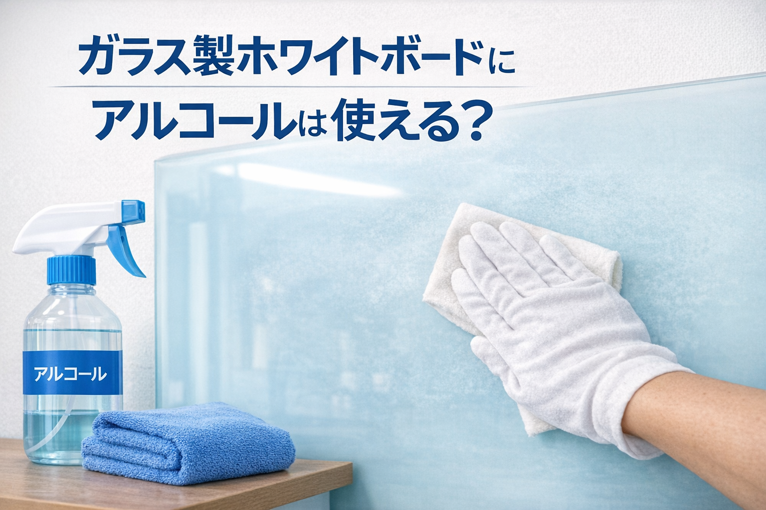 ガラス製ホワイトボードの掃除にアルコールは使える？クリーナーの 